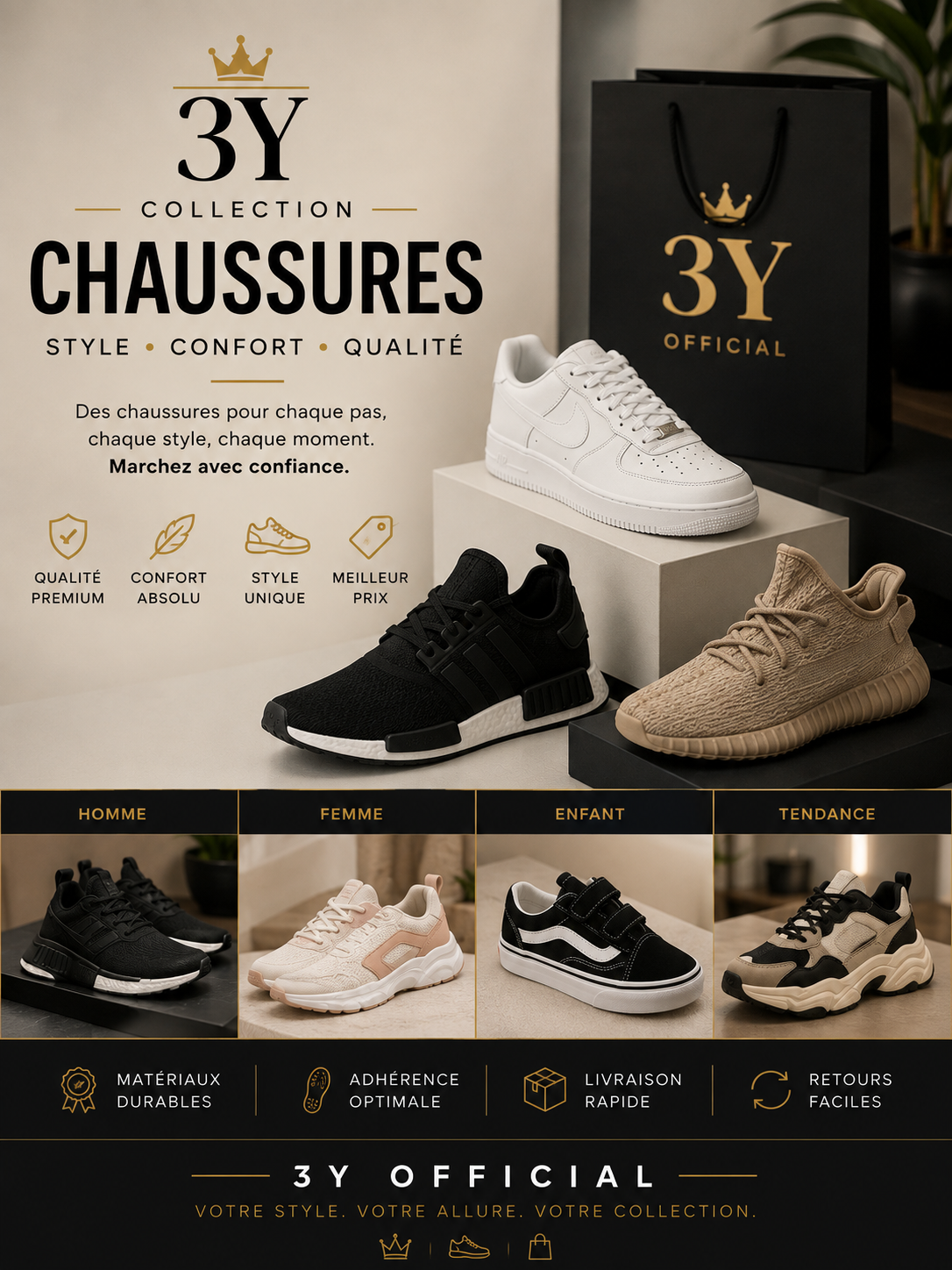 Chaussures pour femmes, hommes et enfants – 3Y Official