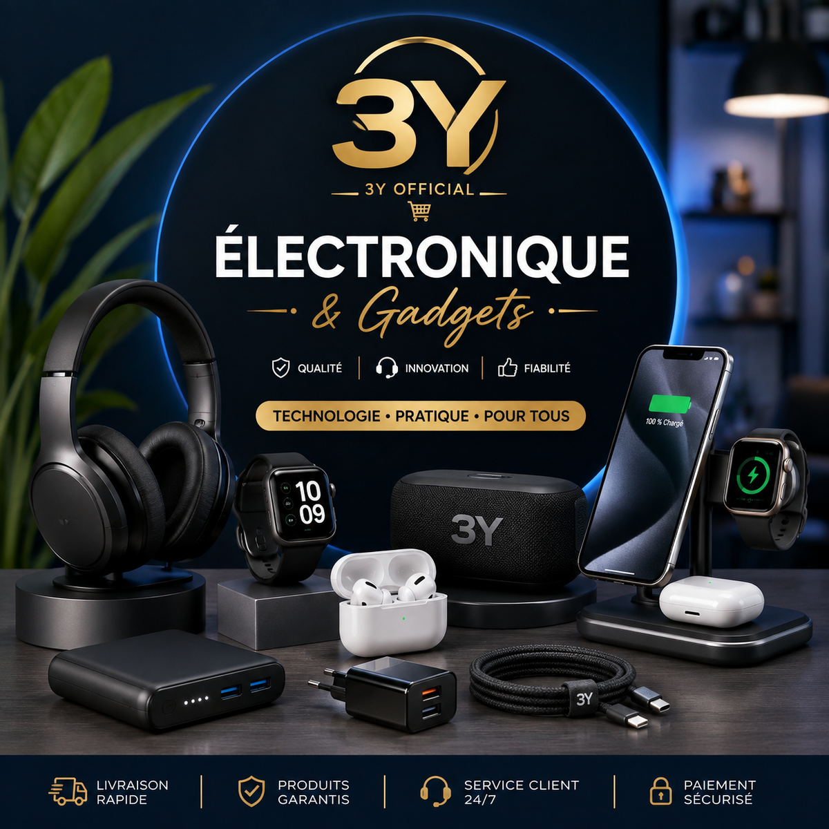 Écouteurs, accessoires électroniques et gadgets connectés – 3Y Official