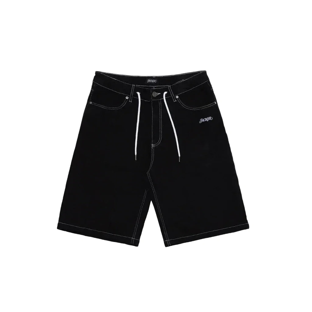 Jacker 'Classic' Denim Baggy Shorts - Black