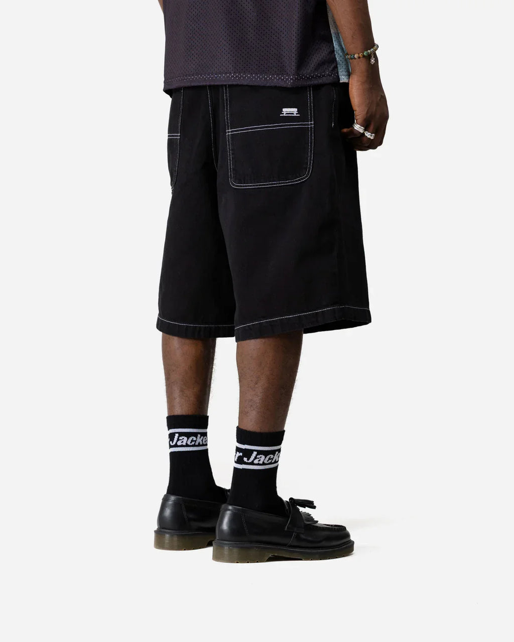 Jacker 'Classic' Denim Baggy Shorts - Black