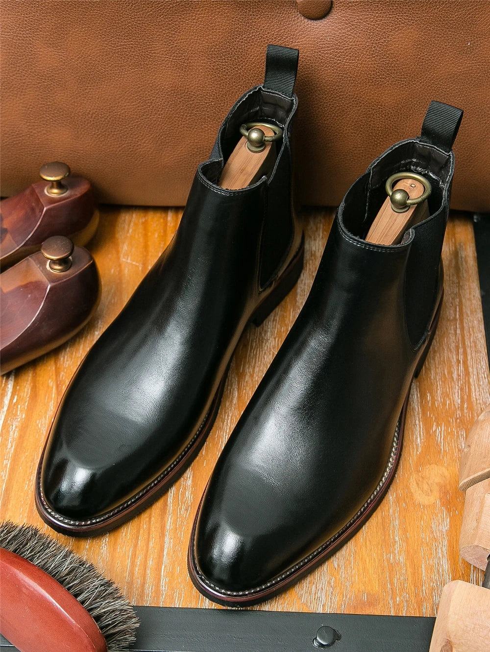 Latest Design High Ankle Fashion Boots Classy Brown Breathable Dress Shoes Other Men Boots
