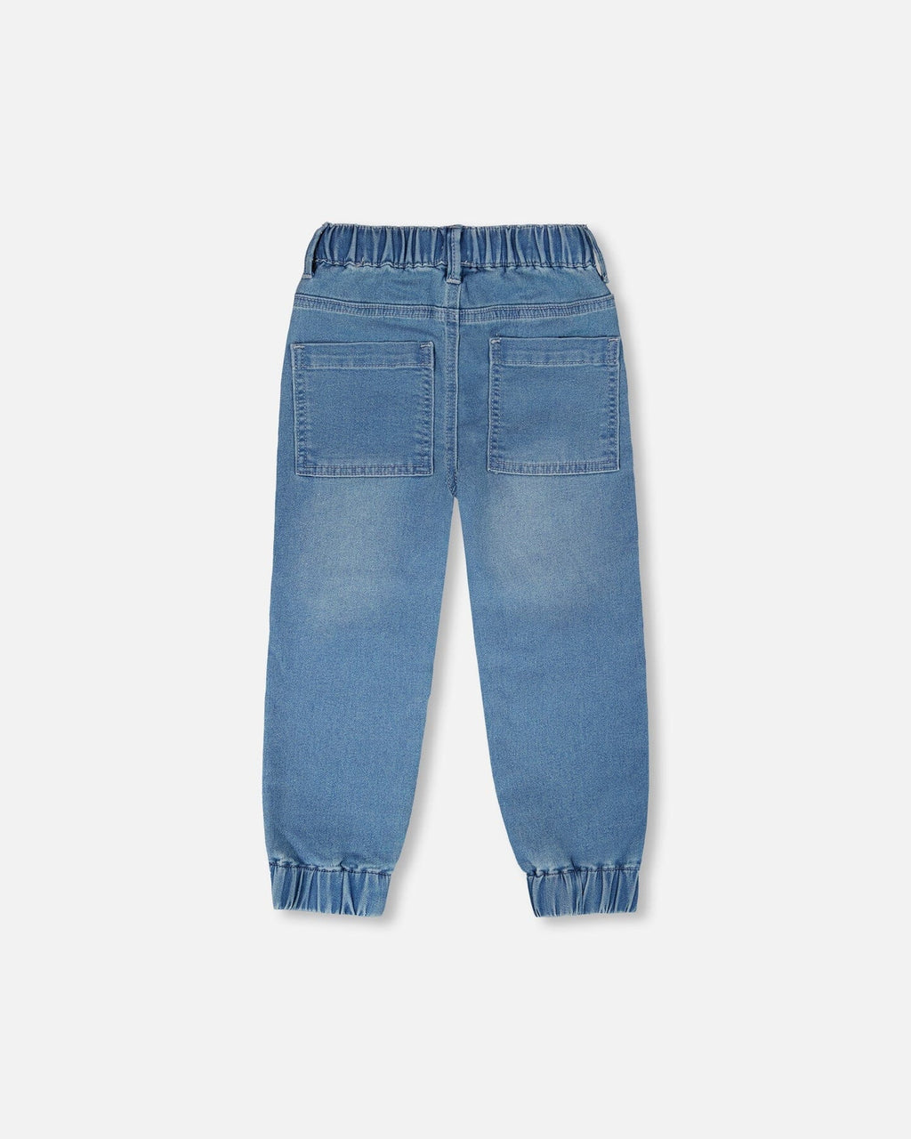 Stretch French Terry Denim Jogger Light Blue