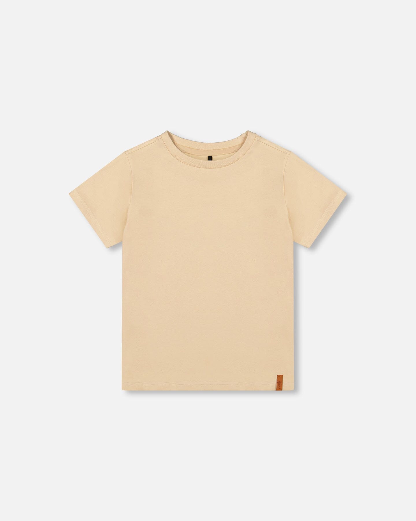 Organic Cotton Jersey T-Shirt Solid Beige