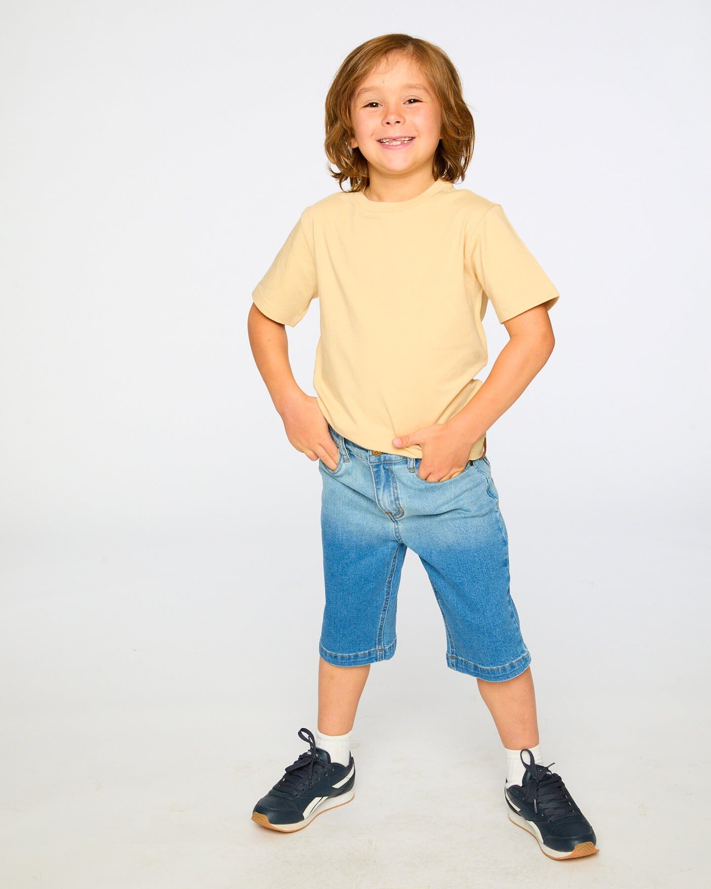 Organic Cotton Jersey T-Shirt Solid Beige