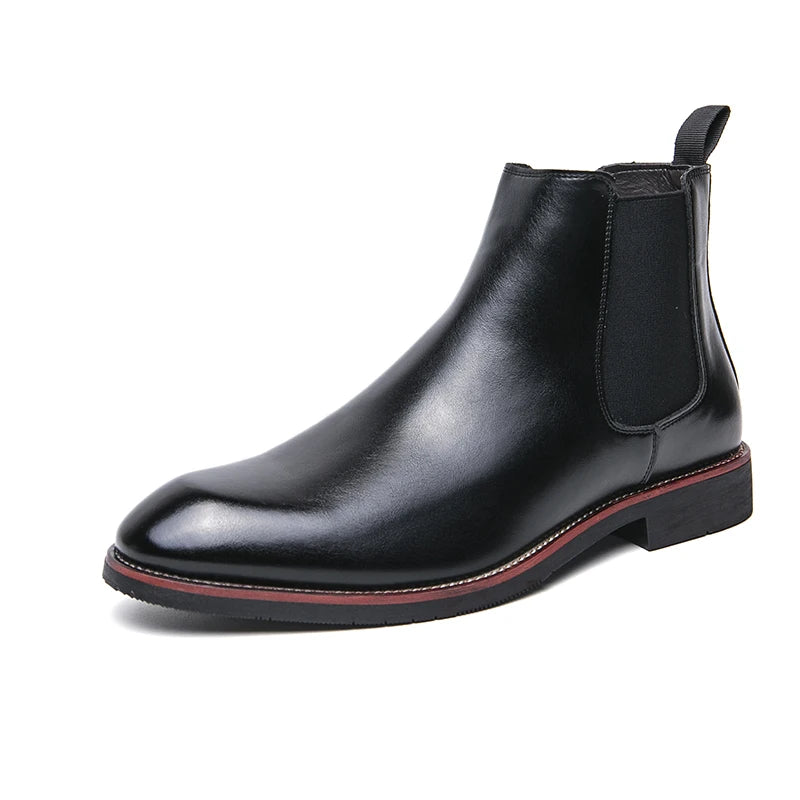 Latest Design High Ankle Fashion Boots Classy Brown Breathable Dress Shoes Other Men Boots