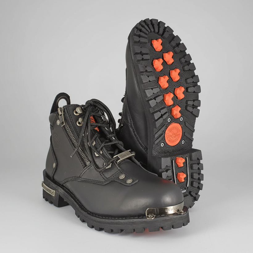 Milwaukee Leather Damen 6" Doppelreißverschluss-Motorradstiefel