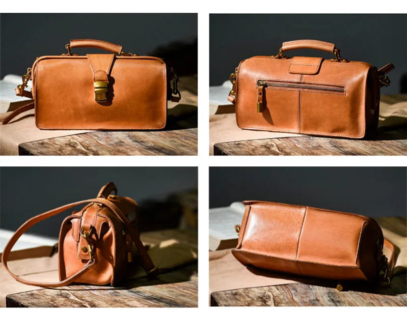 Organizer Designer handgemachte Vintage Damenhandtaschen aus echtem Leder für Outdoor-Partys, modische Luxus-Schultertasche aus echtem Rindsleder