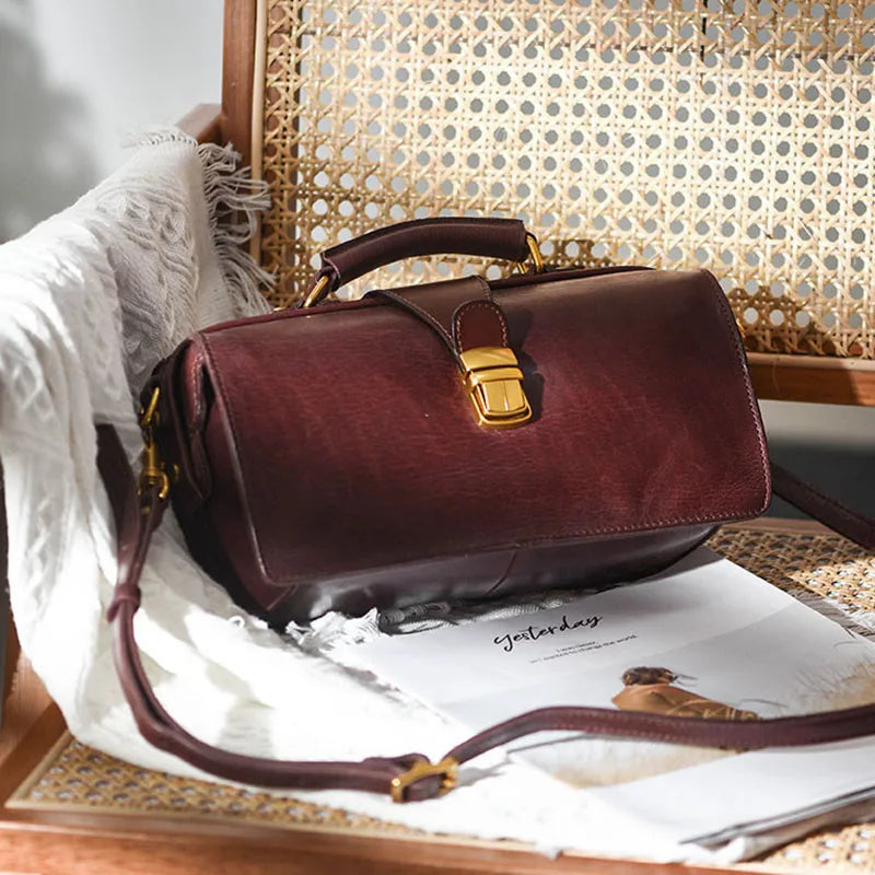 Organizer Designer handgemachte Vintage Damenhandtaschen aus echtem Leder für Outdoor-Partys, modische Luxus-Schultertasche aus echtem Rindsleder