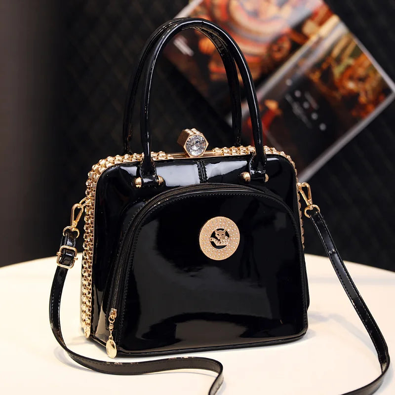 Fashion Diamonds Damenhandtaschen Weibliche Echtes Leder Kleine Kristall Kosmetik Abendtasche Tragbare Schulter Umhängetaschen