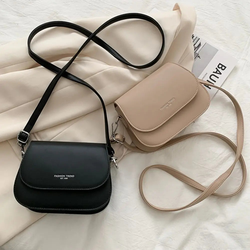 Damen Einfarbige Sattel-Umhängetasche Umhängetasche Klappbare Kuriertasche Damenhandtaschen