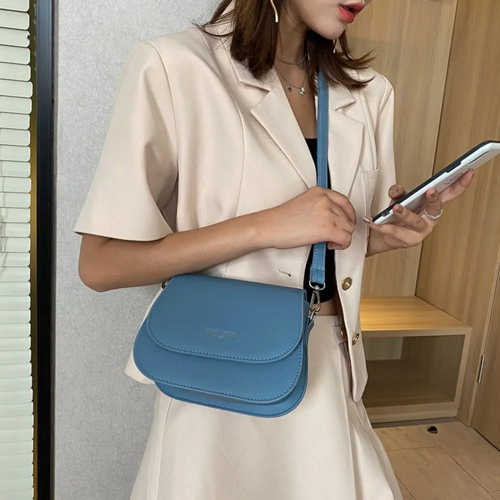 Sac bandoulière femme uni – Style selle