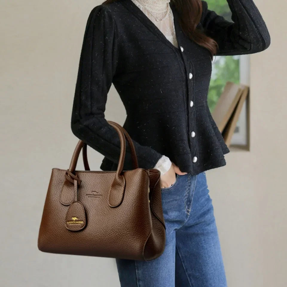 3-lagiges Design Damenhandtaschen Luxus Umhängetaschen Hochwertige weiche Ledertasche Damen Mode Messenger Sac A Main