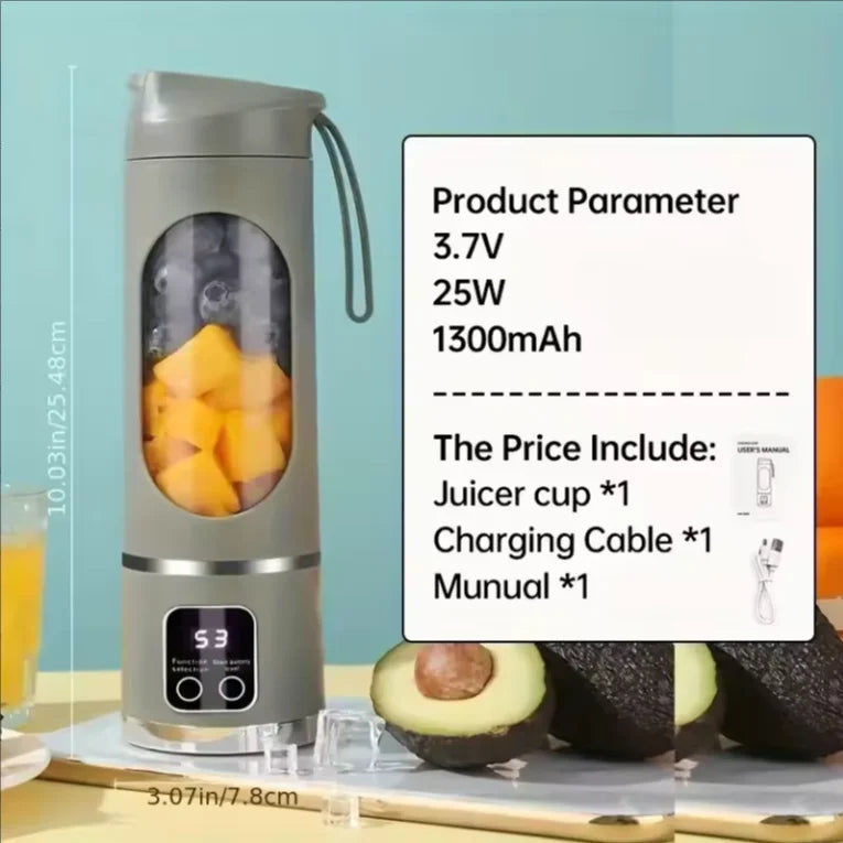 Portable Juicer & Handheld Blender – USB Charging Juice Maker for Smoothies, Milkshakes & Fruit Juices