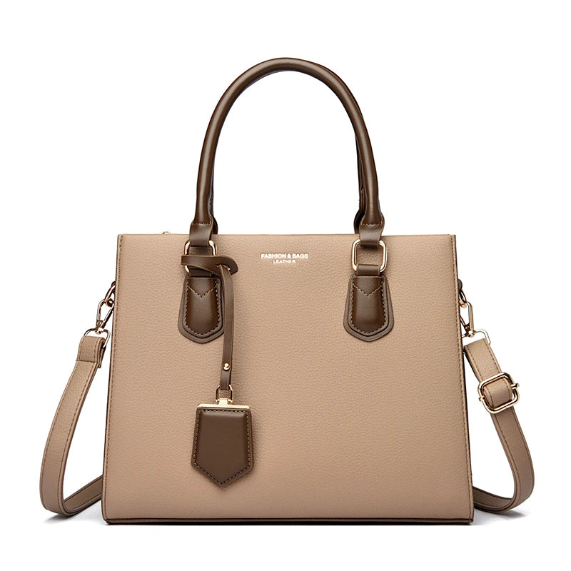 Luxuriöse Damenhandtaschen 3 Schichten Große Kapazität Damen Umhängetaschen Hochwertige PU-Leder Pendler Umhängetaschen Für Damen Sac