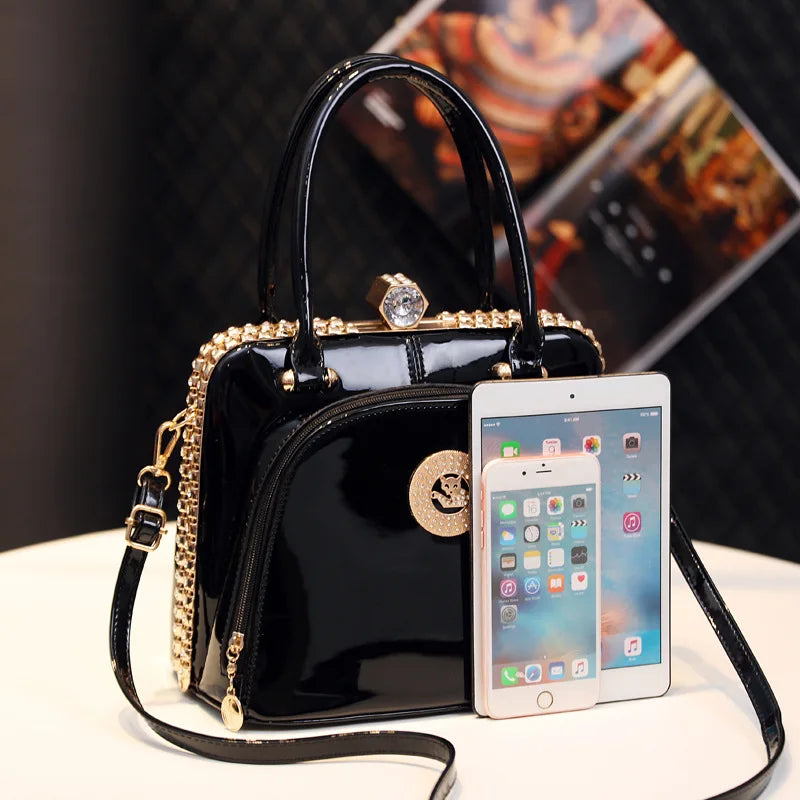 Fashion Diamonds Damenhandtaschen Weibliche Echtes Leder Kleine Kristall Kosmetik Abendtasche Tragbare Schulter Umhängetaschen