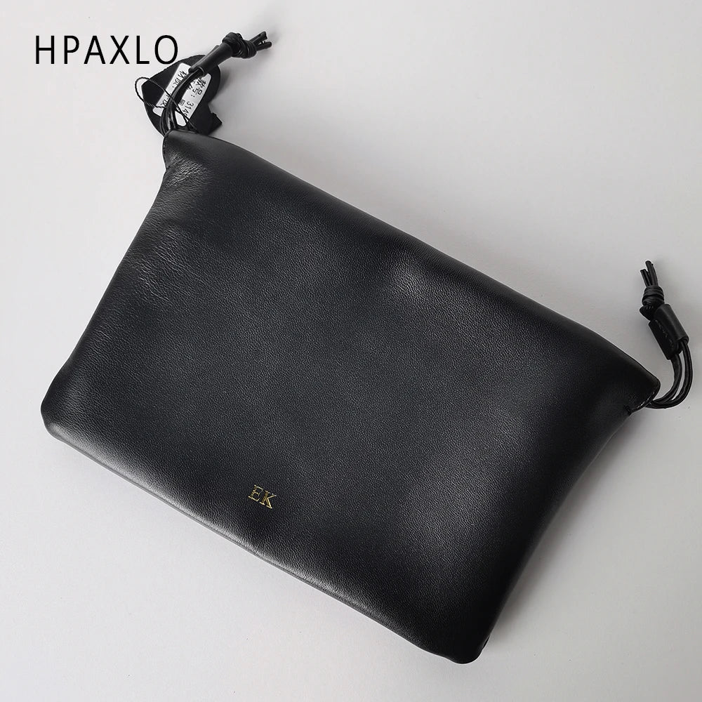 Einzigartiges Design Achseltasche Lammleder Wolken Kordelzug Schulter Crossbody Frauen Mini Handtasche Geldbörse Damentaschen Trend Neu In