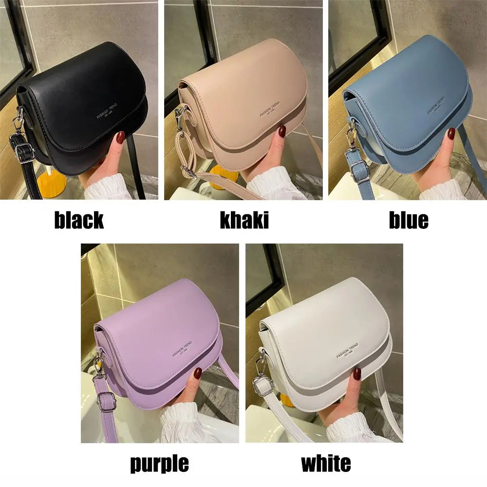 Damen Einfarbige Sattel-Umhängetasche Umhängetasche Klappbare Kuriertasche Damenhandtaschen
