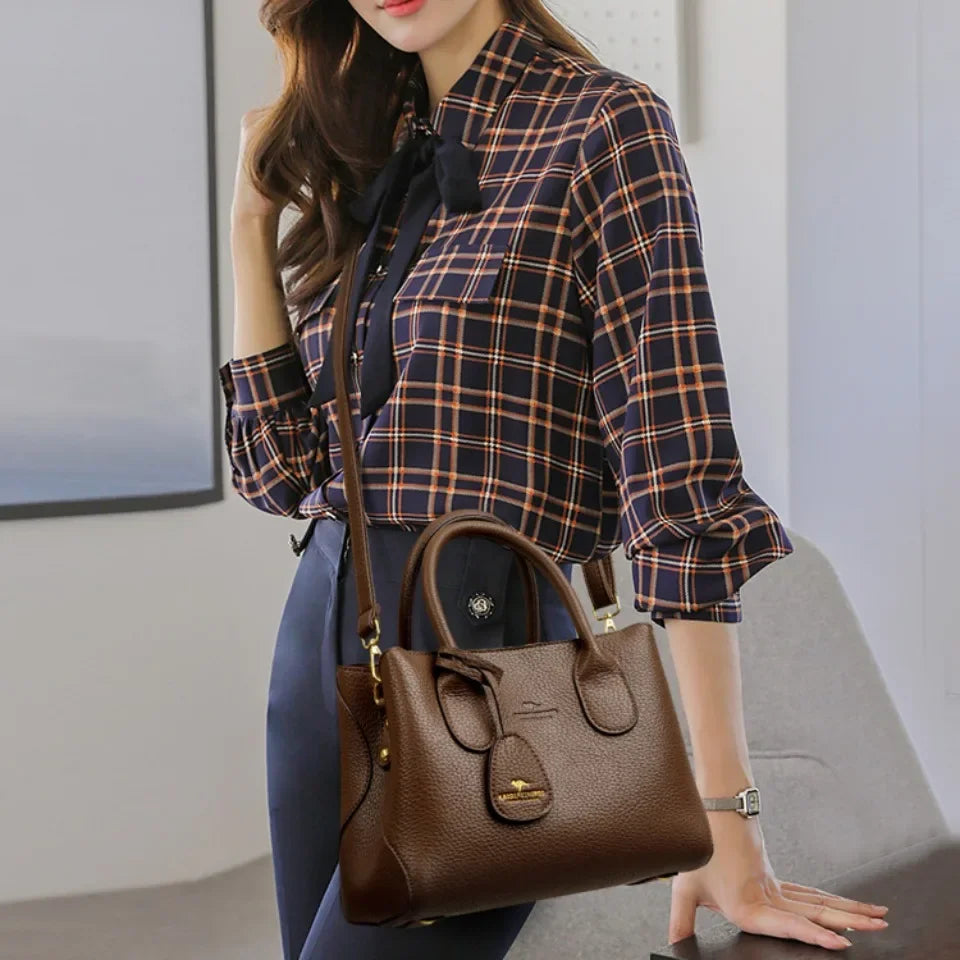 3-lagiges Design Damenhandtaschen Luxus Umhängetaschen Hochwertige weiche Ledertasche Damen Mode Messenger Sac A Main
