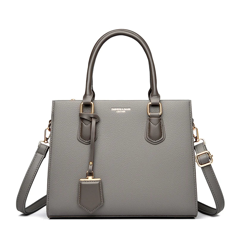 Luxuriöse Damenhandtaschen 3 Schichten Große Kapazität Damen Umhängetaschen Hochwertige PU-Leder Pendler Umhängetaschen Für Damen Sac