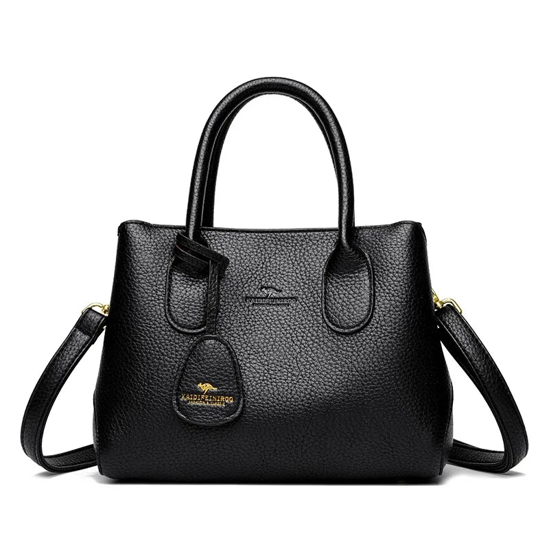 3-lagiges Design Damenhandtaschen Luxus Umhängetaschen Hochwertige weiche Ledertasche Damen Mode Messenger Sac A Main