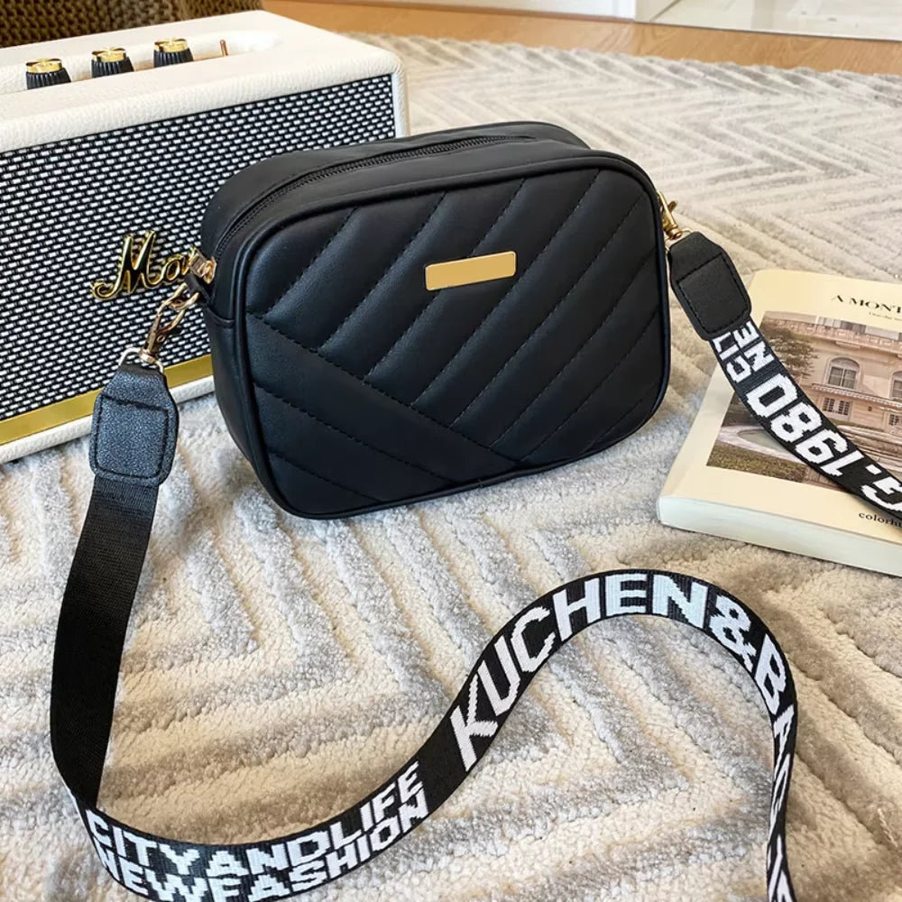 HOMEFISH Hochwertige PU Umhängetaschen für Frauen Handtasche Einfache Umhängetasche Lässige Kuriertasche Coole Umhängetaschen Handytasche