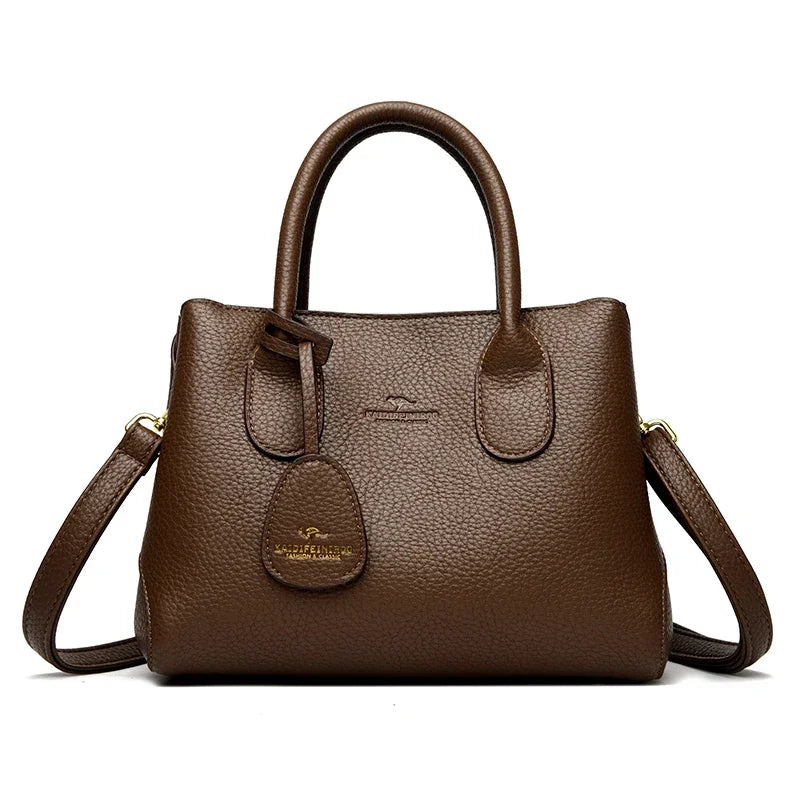 3-lagiges Design Damenhandtaschen Luxus Umhängetaschen Hochwertige weiche Ledertasche Damen Mode Messenger Sac A Main