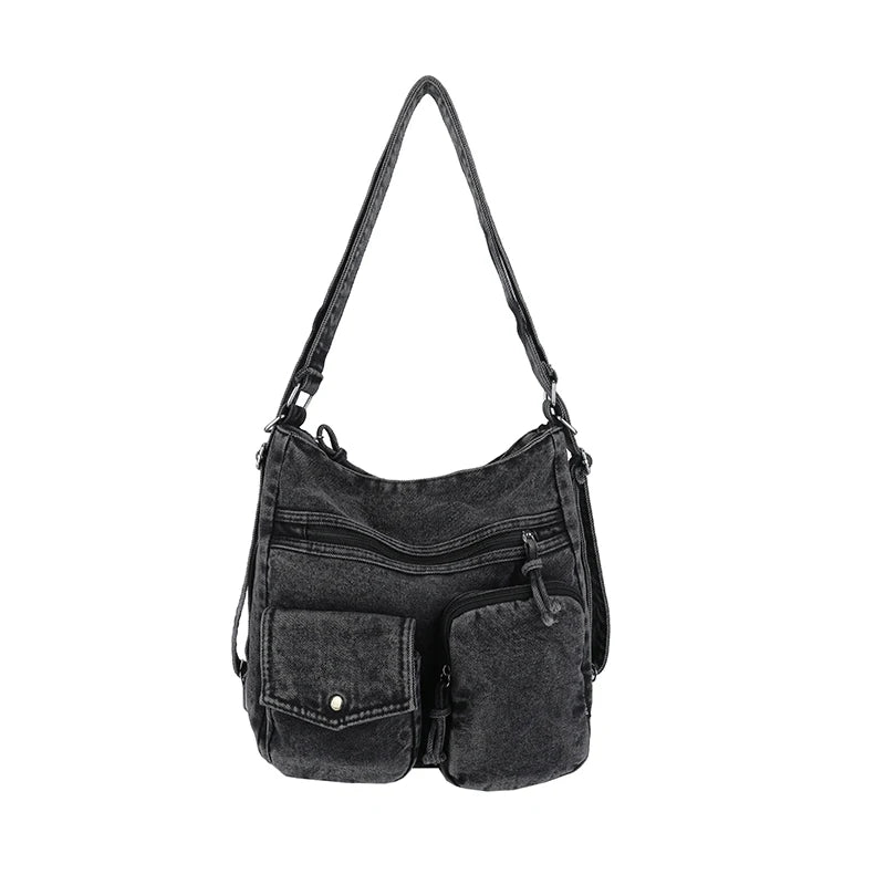 Neue Mode Lässig Damen Umhängetasche Hochwertige Crossbody Bag Jeansstoff Tragetasche Große Kapazität Damen Handtaschen