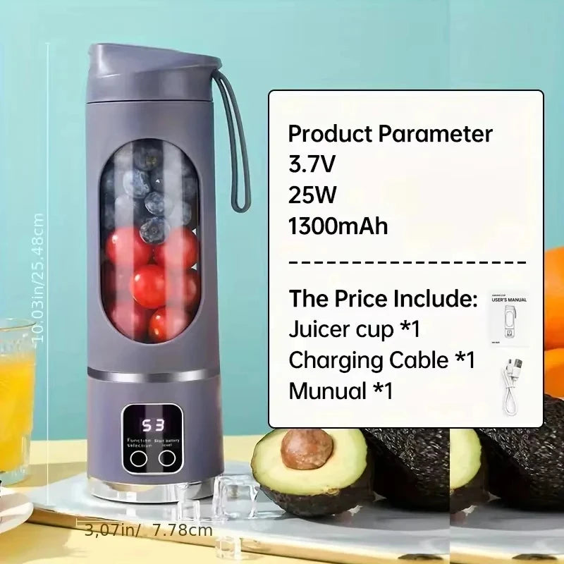 Portable Juicer & Handheld Blender – USB Charging Juice Maker for Smoothies, Milkshakes & Fruit Juices