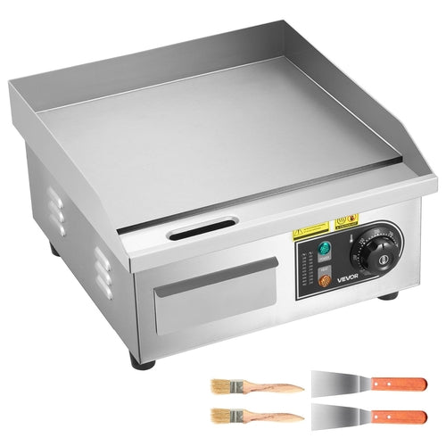 Commercial Electric Griddle, 355 x 300 mm, 2000W, 50-300°C Adjustable