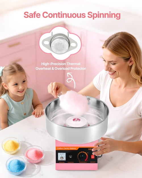 Cotton Candy Machine Commercial, 1000W Electric Candy Floss Maker,
