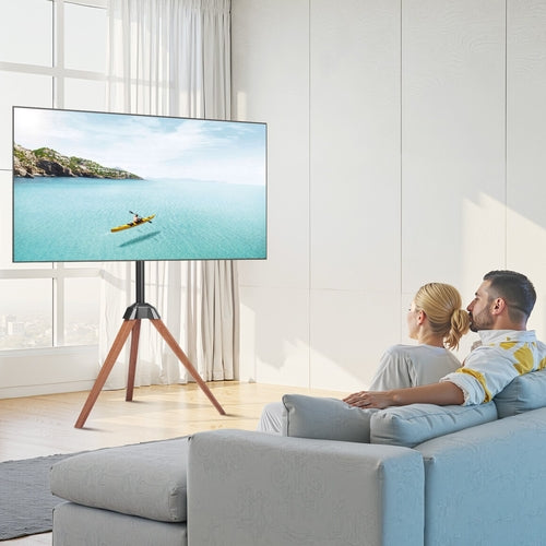 Tripod Easel TV Stand, for 40-65 inch Flat Screen/Curved TVs Up to 99