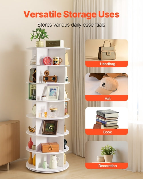 7 Tiers Rotating Shoe Rack Tower, 360° Spinning Shoe Rack, Revolving